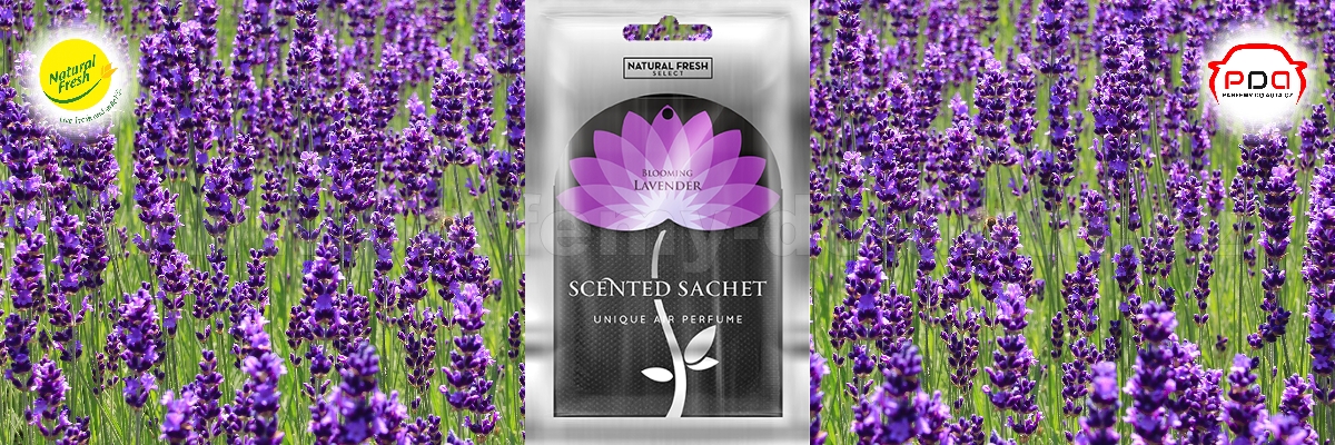 Vonný sáček - závěsný pytlík Scented Sachet Silver Blooming Lavender - kvetoucí levandule Natural Fresh